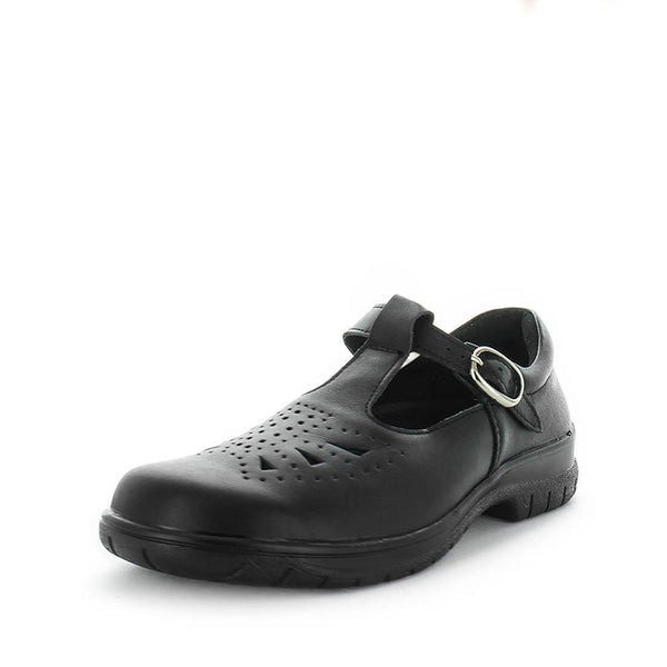 Wilde School Jayne2 Girls School Shoes - Black Smooth (8842580885727)