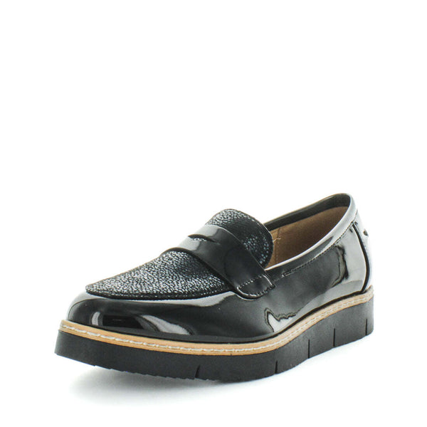 Wilde Sips Women's Loafers - Black Patent (8841385967839)