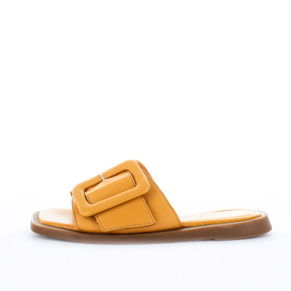 Zola Hursten Womens Slides - Mustard (8843757486303)