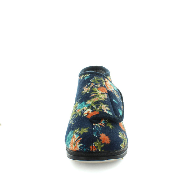 Panda Efran Women's Bootie Slippers - Navy Floral (9005720240351)