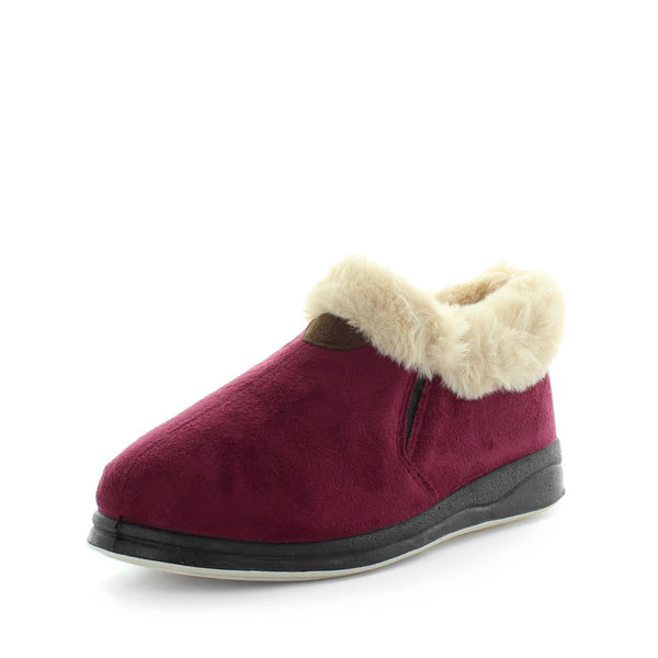 Panda Elivia Women's Bootie Slippers - Burgundy (9003573215455)