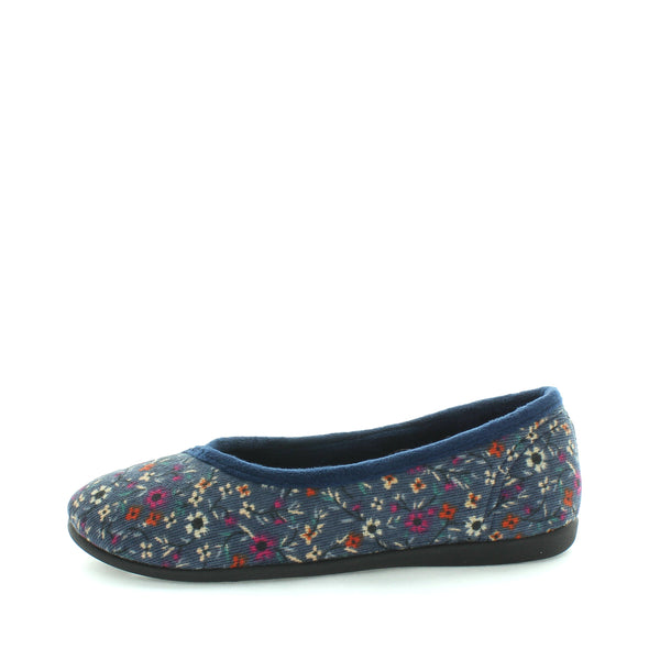 Panda Enila Women's Slippers - Navy Floral (9005719879903)