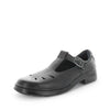 Wilde School Jesse Girls School Shoes - Black Smooth (8842579640543)