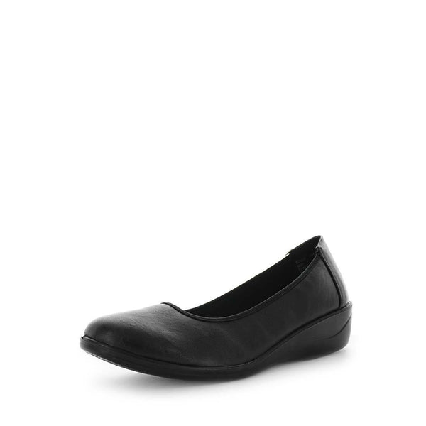 Aerocushion Marti Womens Flats - Black Smooth (8838217597151)