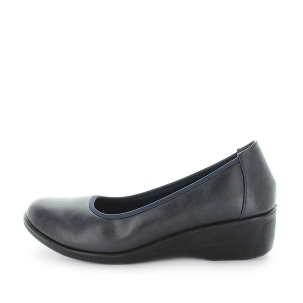 Aerocushion Marti Womens Flats - Navy (8990244307167)