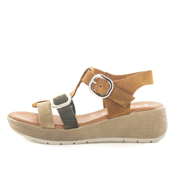 Marila Amber Women's Sandals - Olive/Mushroom