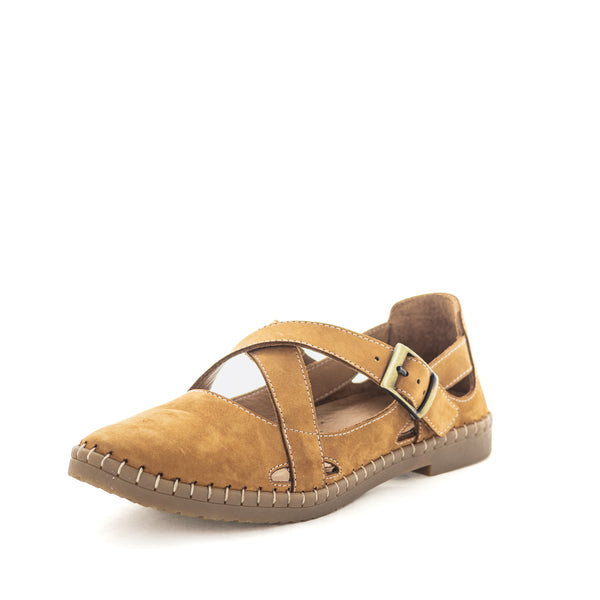 Soft Tread Bunty Women's Ballet Flats - Tan Nubuck