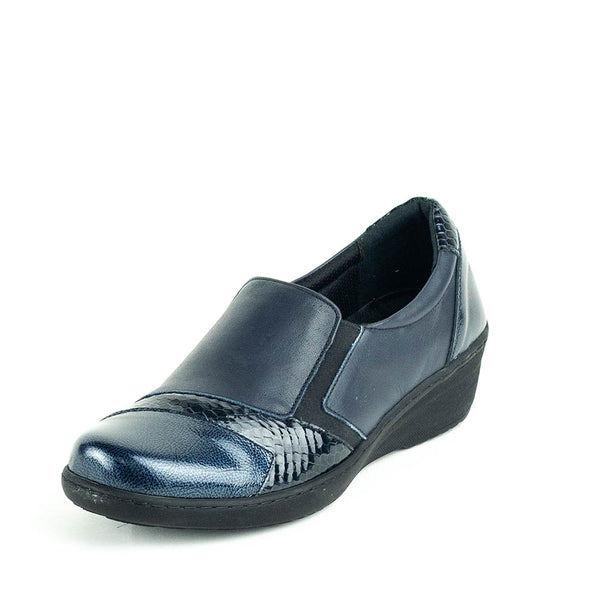 Cabello CP461-18 Women's Slip Ons - Navy Patent
