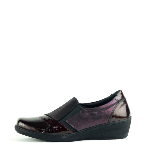Cabello CP461-18 Women's Slip Ons - Wine Patent