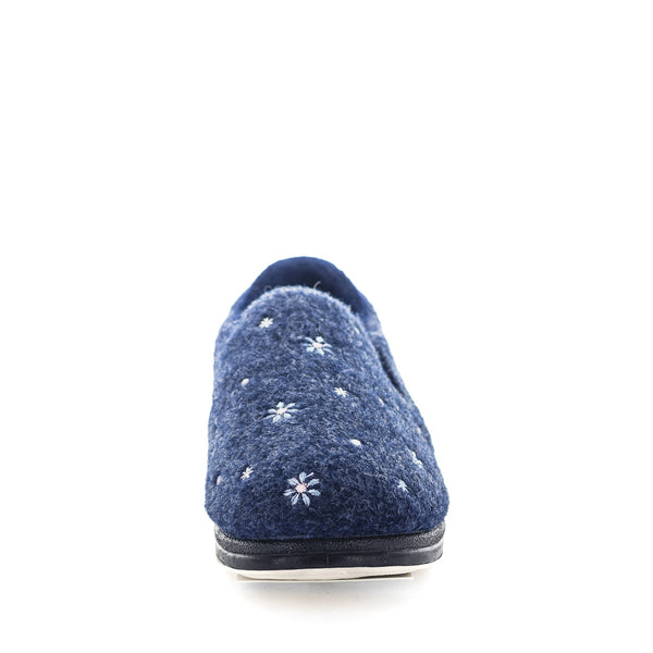 Panda Eleanor Women's STEPPINS Slippers - Navy Flower