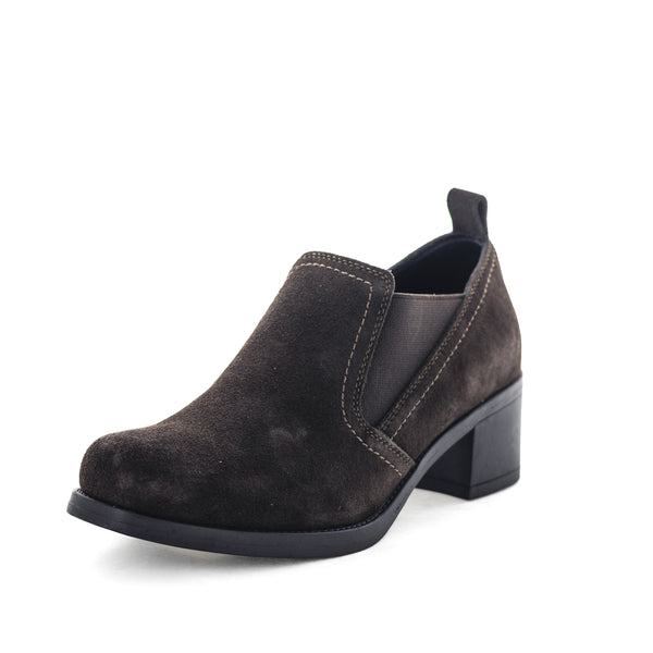 Zola Helena Women's Gusset Slip Ons - Chocolate Nubuck