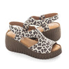 Soft Tread Himalaya Women's Wedge Sandals - Leopard