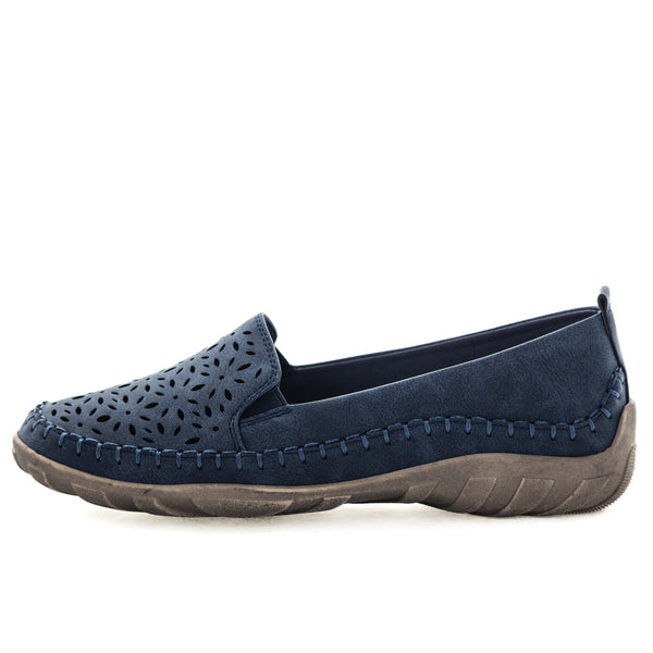 Aerocushion Maggie Womens Loafers - Navy (9124258382047)