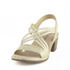 Aerocushion Malvina Women's Block Heel Sandals - Gold Shimmer