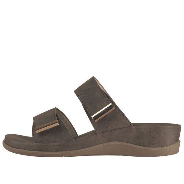 Aerocushion Marta Women's Slide Sandals - Espresso