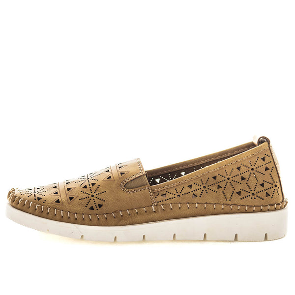 Aerocushion Martina Women's Slip Ons - Tan