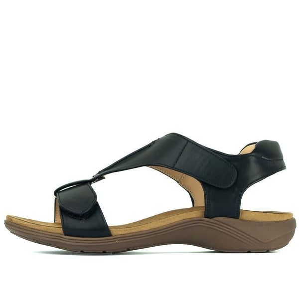 Aerocushion Megan Women's Double Adjustable Sandals - Black