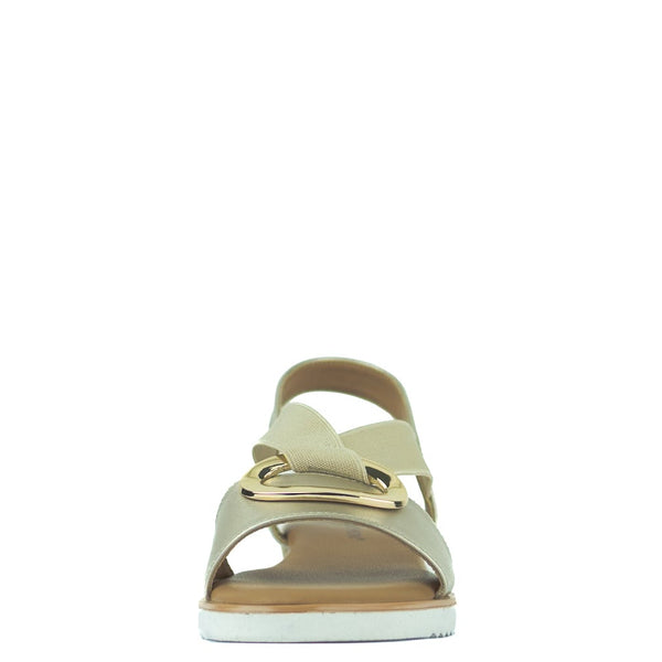 Aerocushion Mila Women's Crossover Sandals - Champagne