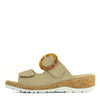 Aerocushion Millie Women's Double Adjustable Slide Sandals - Beige