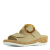 Aerocushion Millie Women's Double Adjustable Slide Sandals - Beige