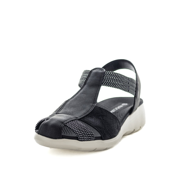 Aerocushion Mitza Womens Sandals - Black/Snake (9116101181663)