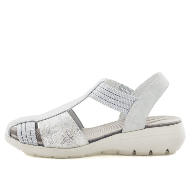 Aerocushion Mitza Womens Sandals - Silver/Snake (9134781563103)