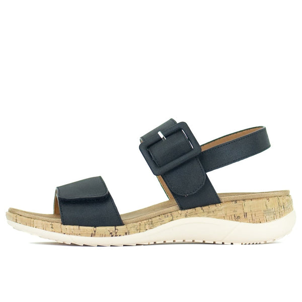 Aerocushion Molivia Women's Double Adjustable Sandals - Black Shimmer