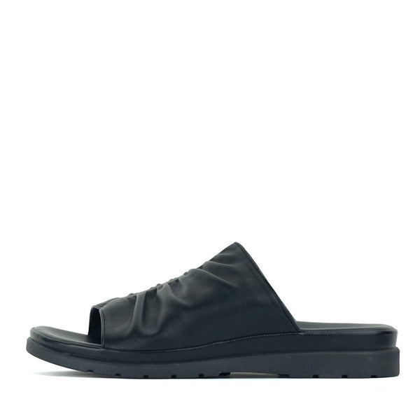 Aerocushion Molly Women's Ruched Slide Sandals - Black