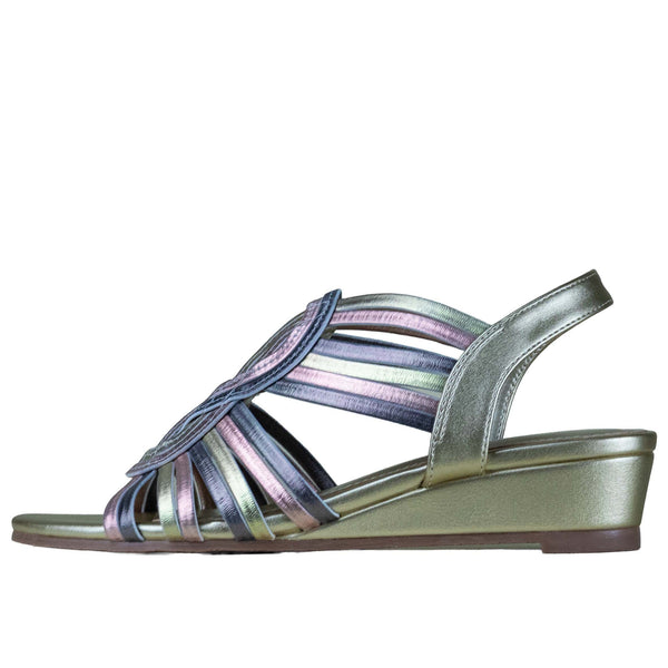 Aerocushion Mora Women's Sandals - Gold Multi