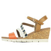 Wilde Sacoma Women's Wedge Sandals - Orange/Tan