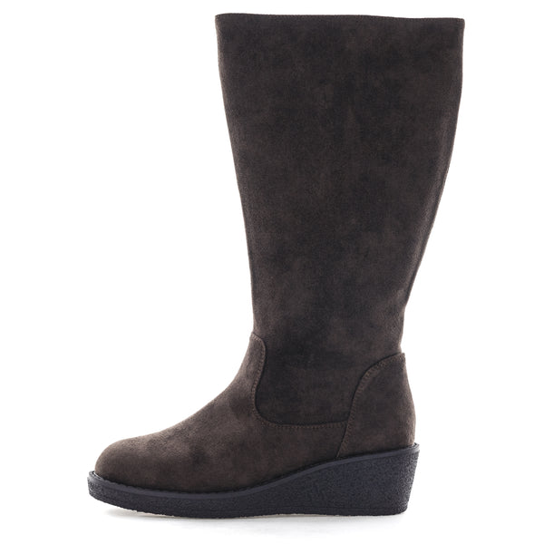Wilde Saith Women's Long Boots - Chocolate Suede