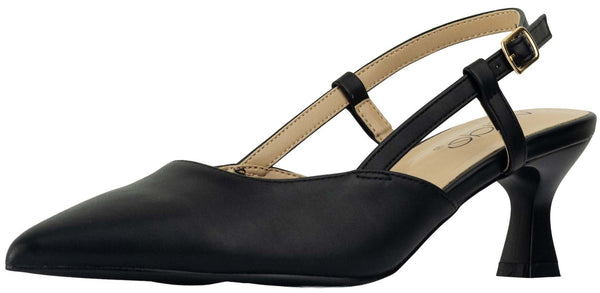 Wilde Salt Women's Slingback Low Heels - Black