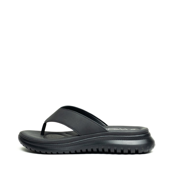 Wilde Shanel Women's Platform Thongs - Black/Black