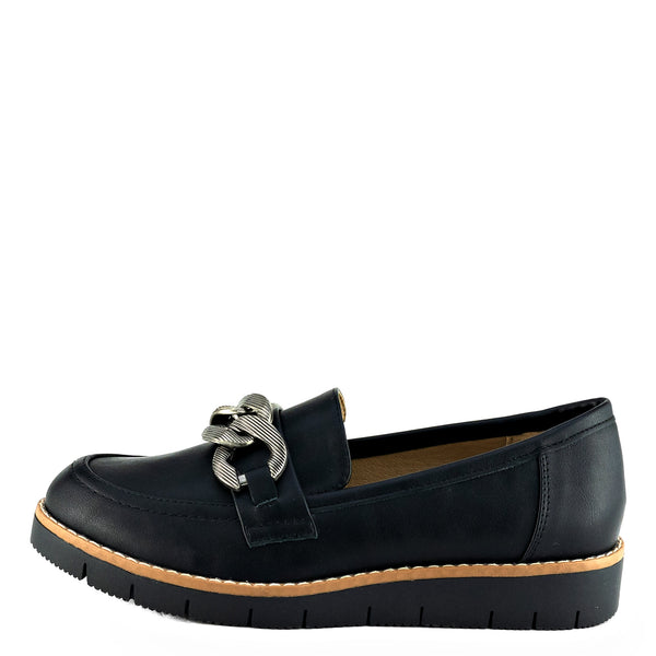 Wilde Shaye Women's Loafers - Black Smooth
