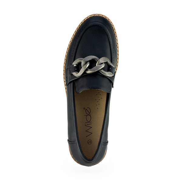 Wilde Shaye Women's Loafers - Black Smooth