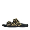 Wilde Summer Women's Double Buckle Slide Sandals - Leopard