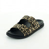 Wilde Summer Women's Double Buckle Slide Sandals - Leopard