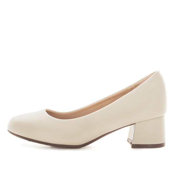 Wilde Sunter Women's Block Heels - Cream Smooth