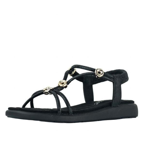 Wilde Suzzie Women's Wide Fit Sandals - Black