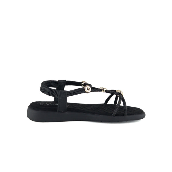 Wilde Suzzie Women's Wide Fit Sandals - Black