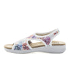 Euroflex Tuscany Womens Sandals - White Floral (9124390174943)